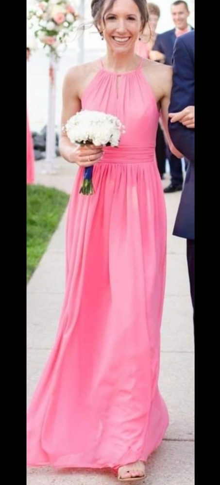 Coral Bill Levkoff gown